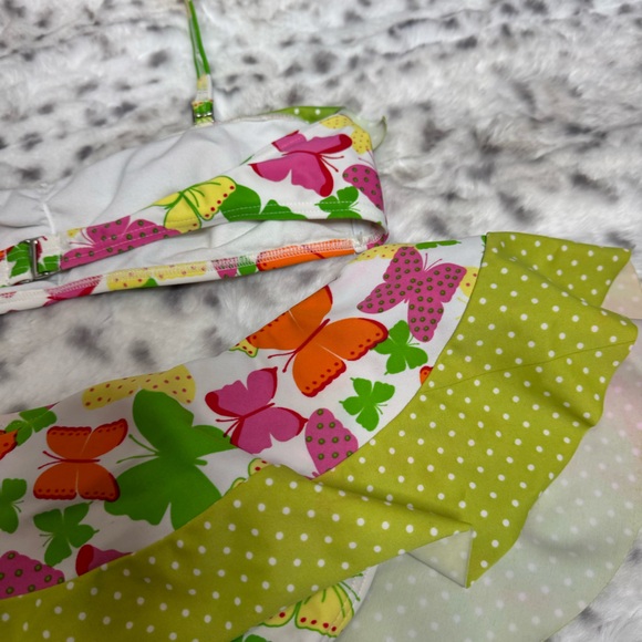 Dkr & co bathing suit 2 piece bikini top and bottom skirt style adjustable top - Picture 8 of 9